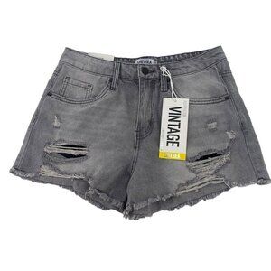 Refuge Denim Size 5 Chelsea High Rise Destroyed Rigid Denim Shorts